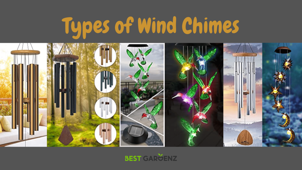different types of wind chimes